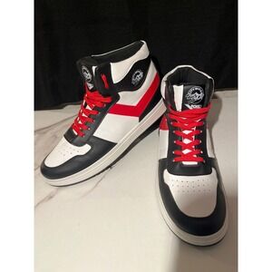 Pony City Wings HiTop Sneakers Men Black White Red Lace Up Athletic Shoes SZ 11